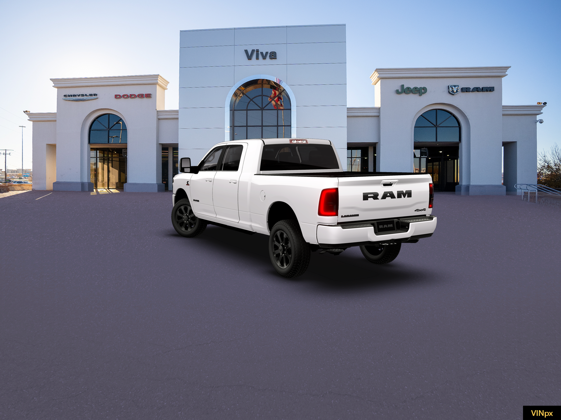 New 2026 Bright White Clear-Coat Exterior Paint RAM Laramie image 15