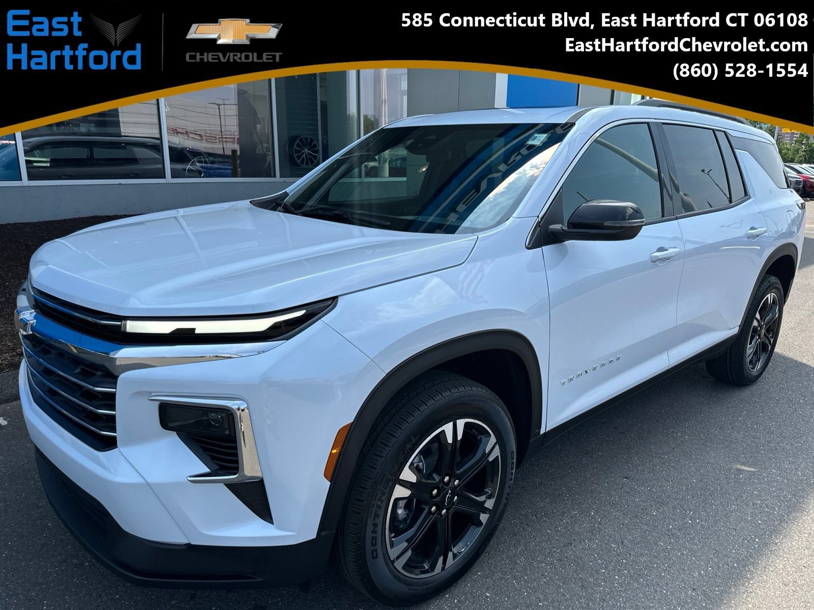 New 2027 Polar White Tricoat Chevrolet LT with Sun and Wheel Package - Exotex Seating image 1