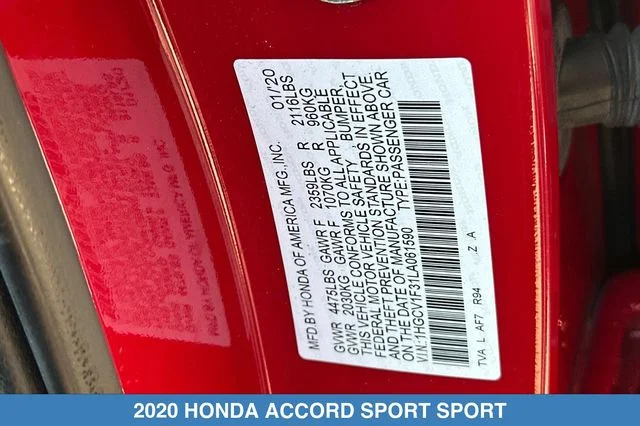 Used 2020 Red Honda Sport image 31