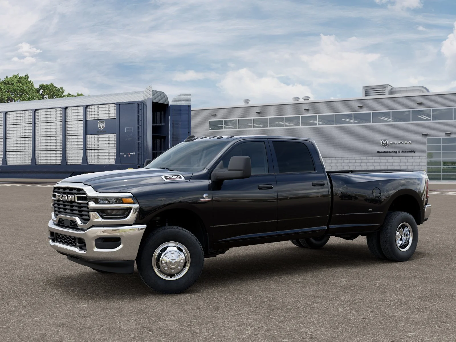 New 2026 Diamond Black Crystal Pearl-Coat Exterior Paint RAM Tradesman image 1