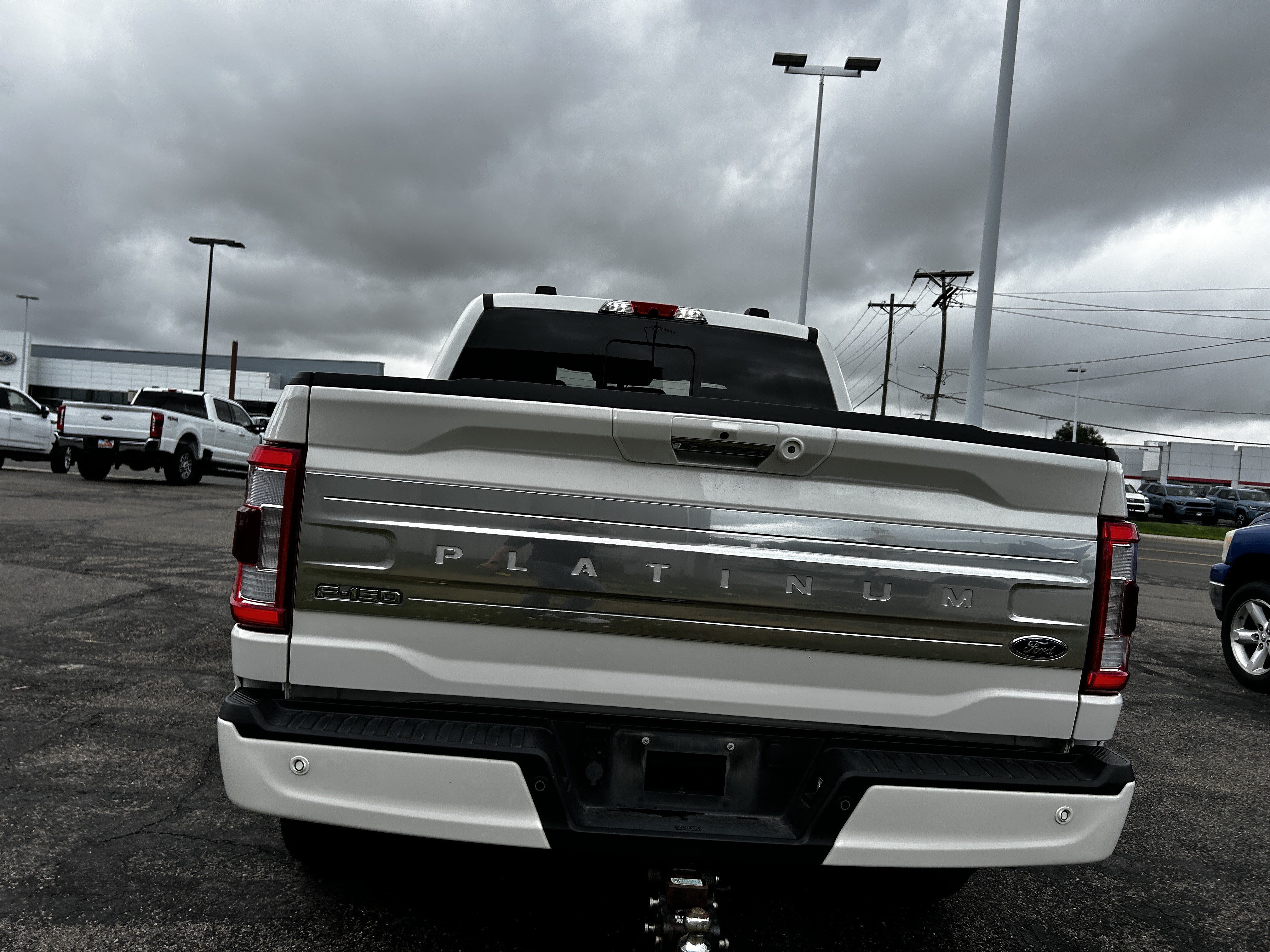 Used 2021 Star White Metallic Tri-Coat Ford Platinum image 4