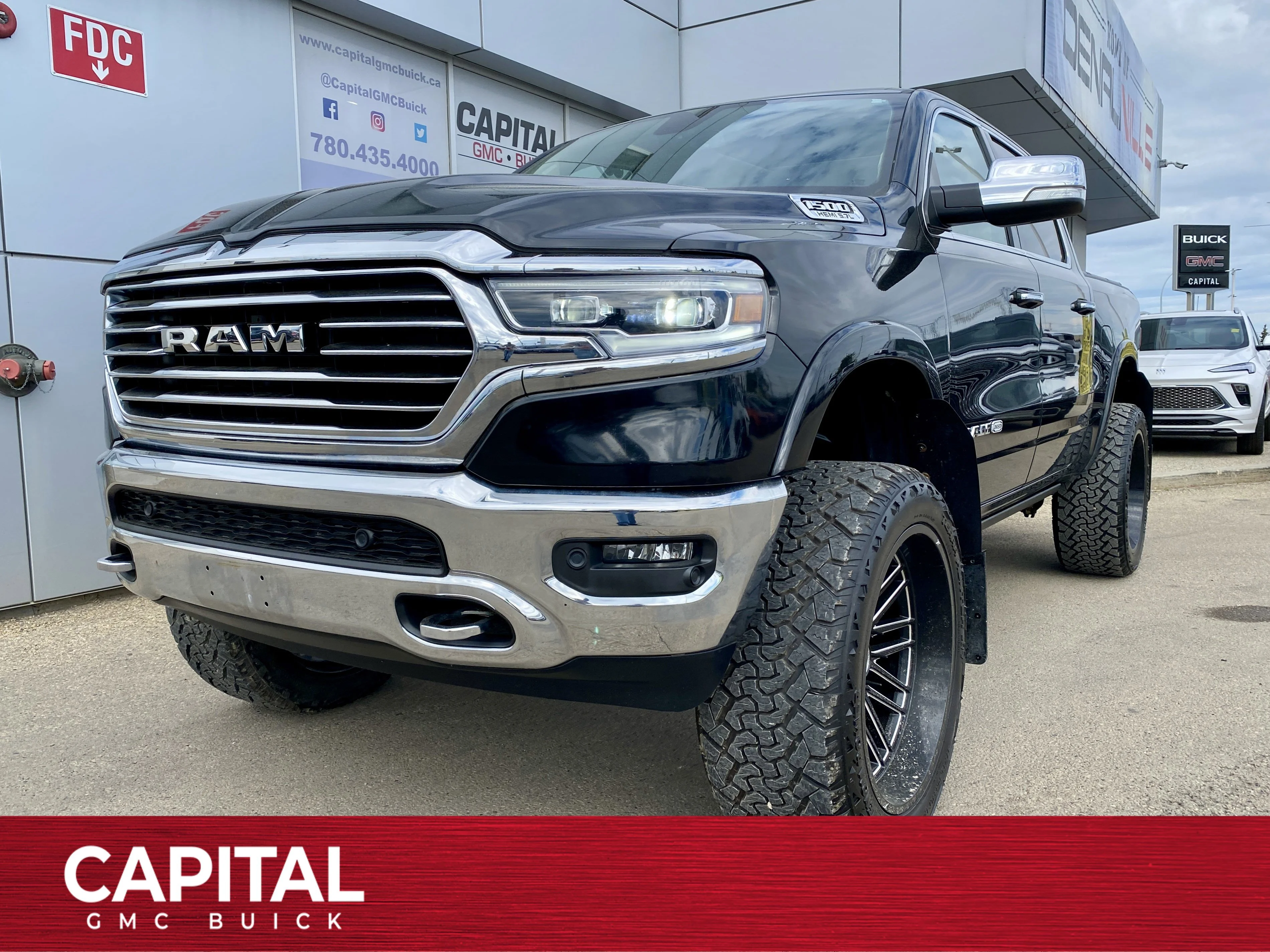 Certified Used 2019 Black Ram Laramie Longhorn * LIFTED * AIR RIDE DELETE * PANORAMIC SUNROOF * image 1
