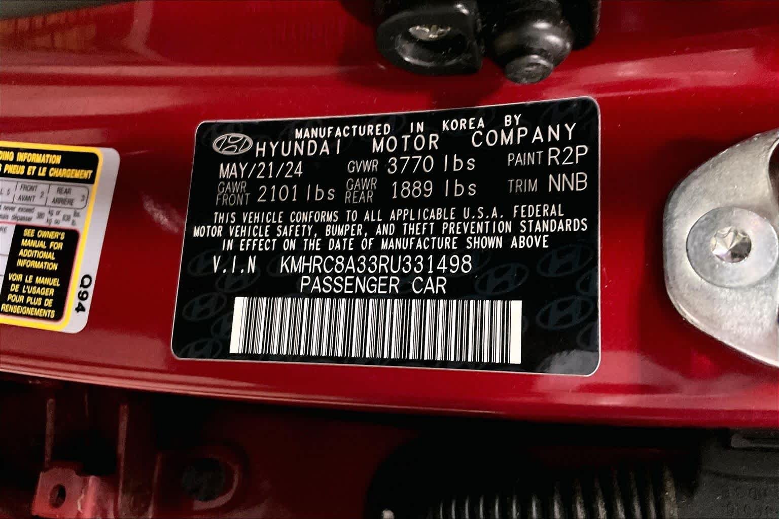 Used 2024 Ultimate Red Hyundai Limited image 33