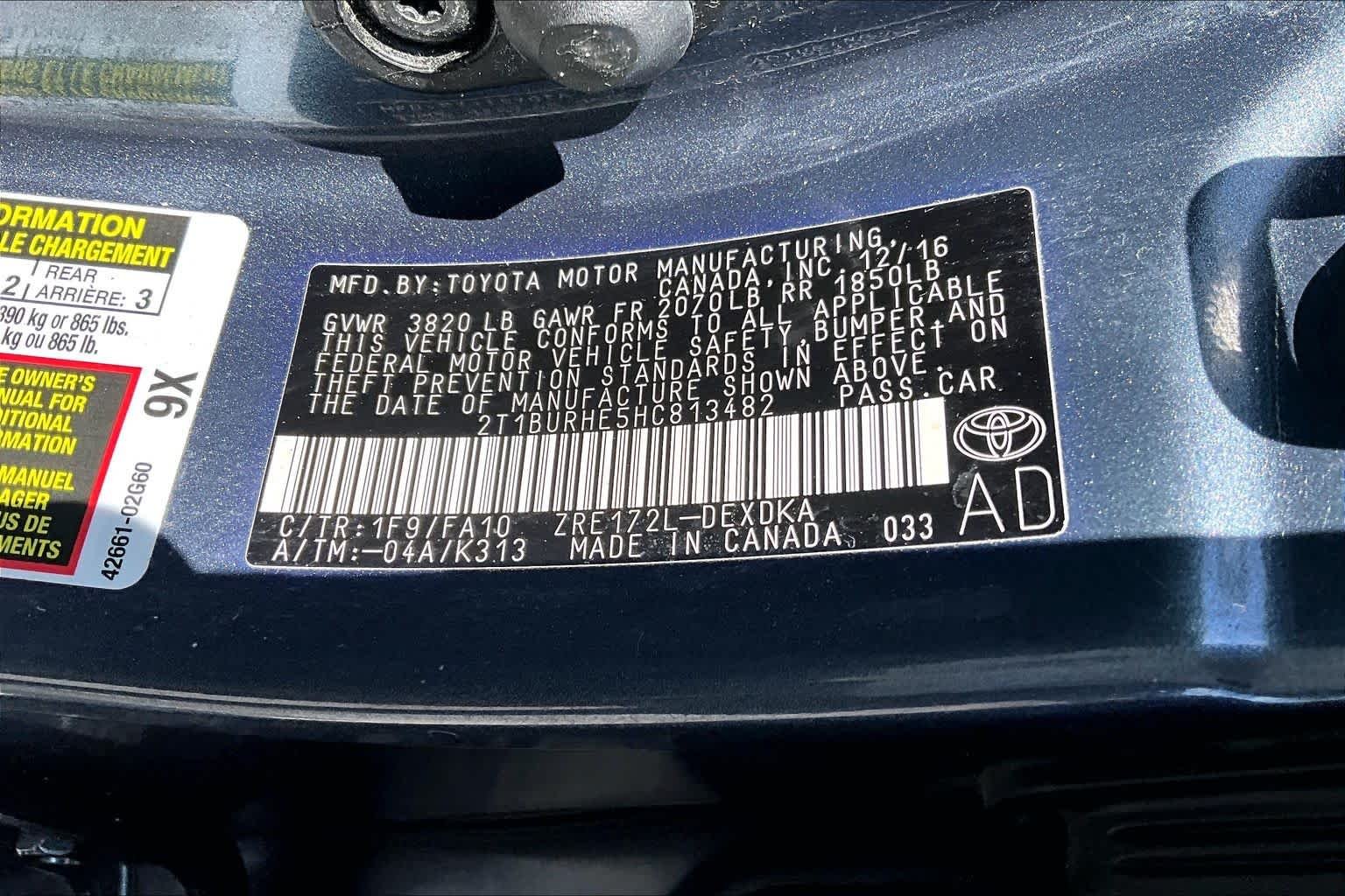 Used 2017 Slate Metallic Toyota L image 33