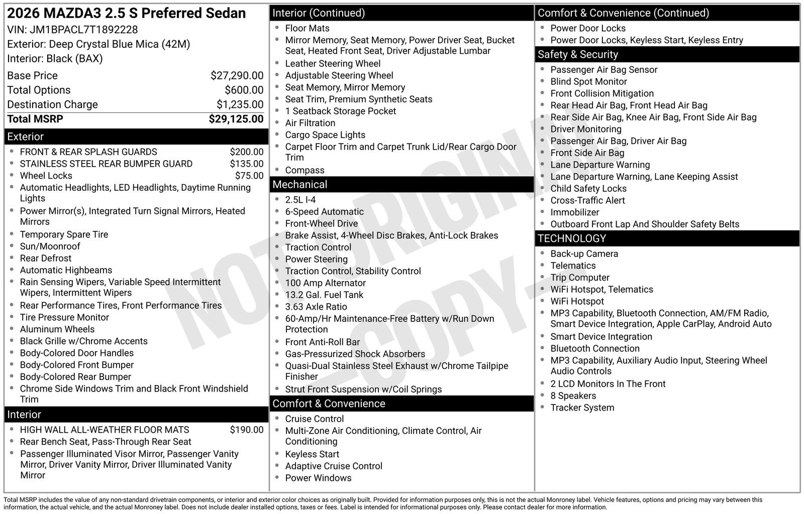 New 2026 Deep Crystal Blue Mica Mazda 2.5 S Preferred image 21