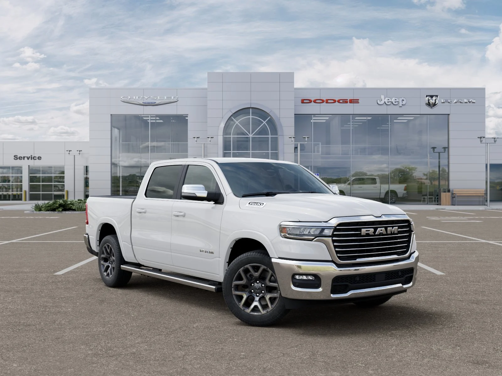 New 2027 Bright White Clear-Coat Exterior Paint RAM Laramie image 5