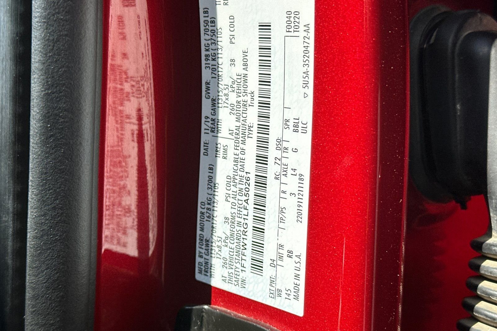 Used 2020 Red Ford Raptor image 33