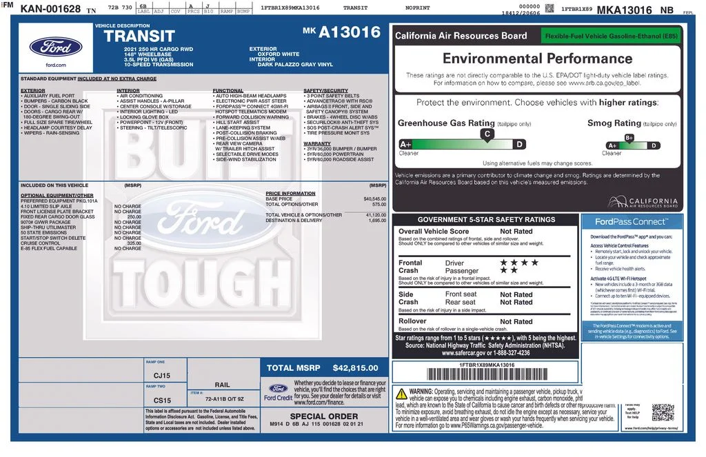 Used 2021 White Ford Base image 16