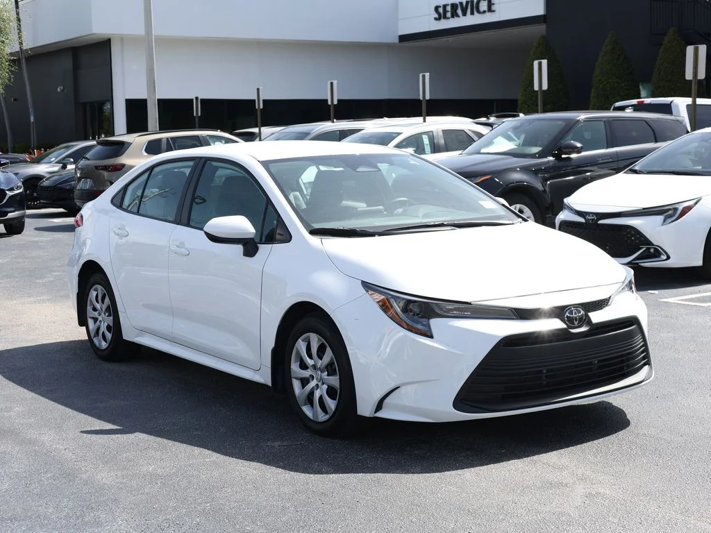 Used 2025 White Toyota LE image 2