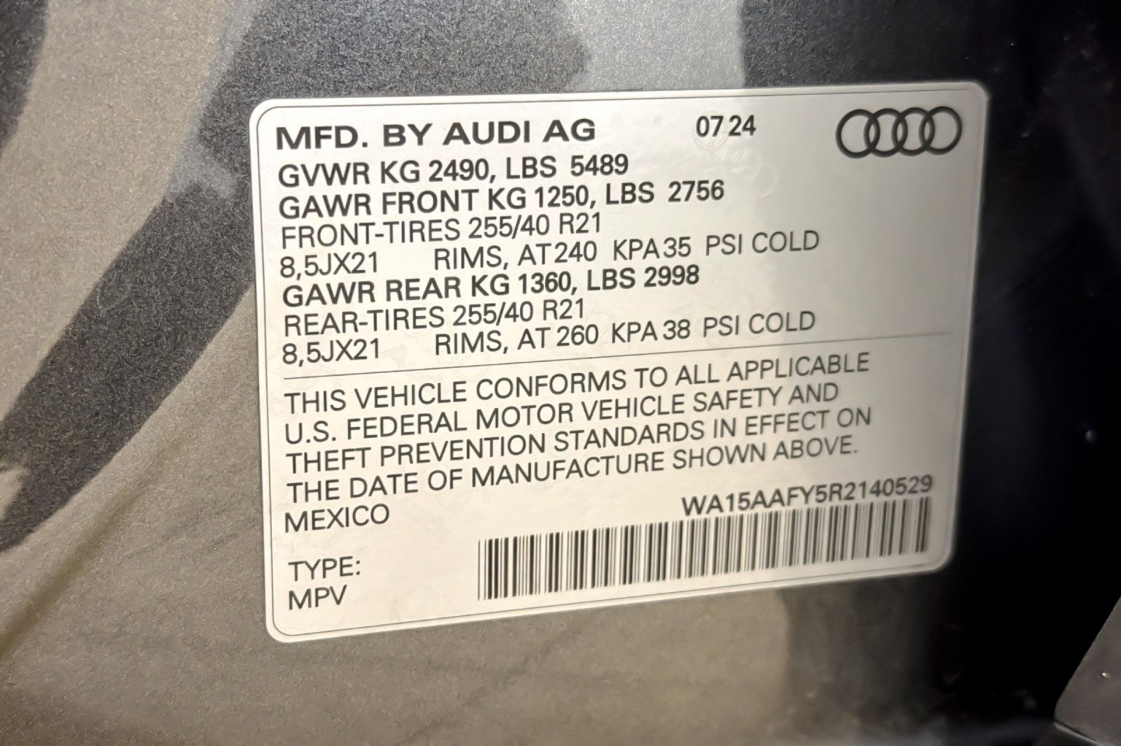 Used 2024 Daytona Gray Pearl Effect Audi S line Premium Plus 45 TFSI quattro image 26