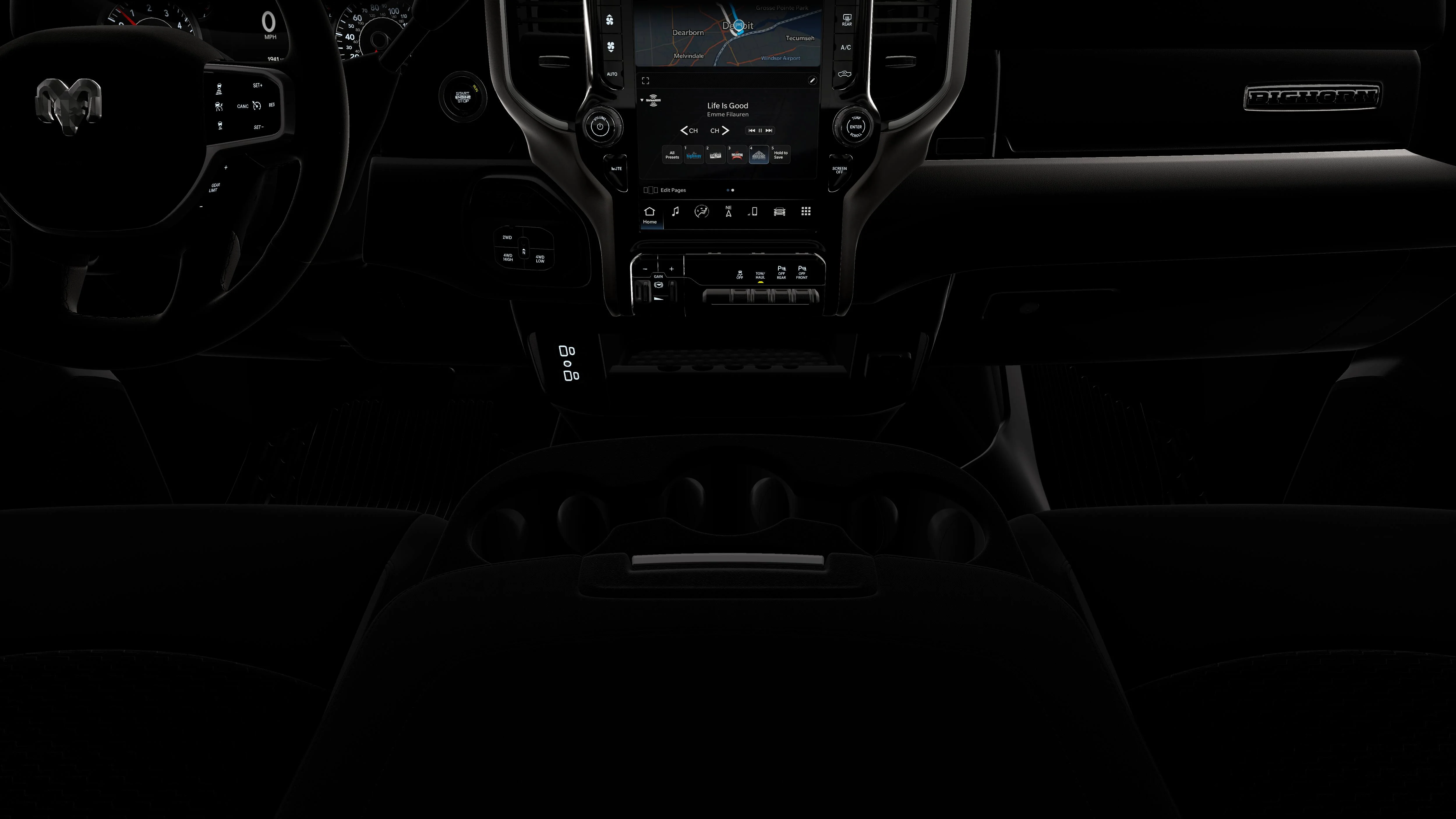 New 2026 Diamond Black Crystal Pearl-Coat Exterior Paint RAM BIG HORN image 17
