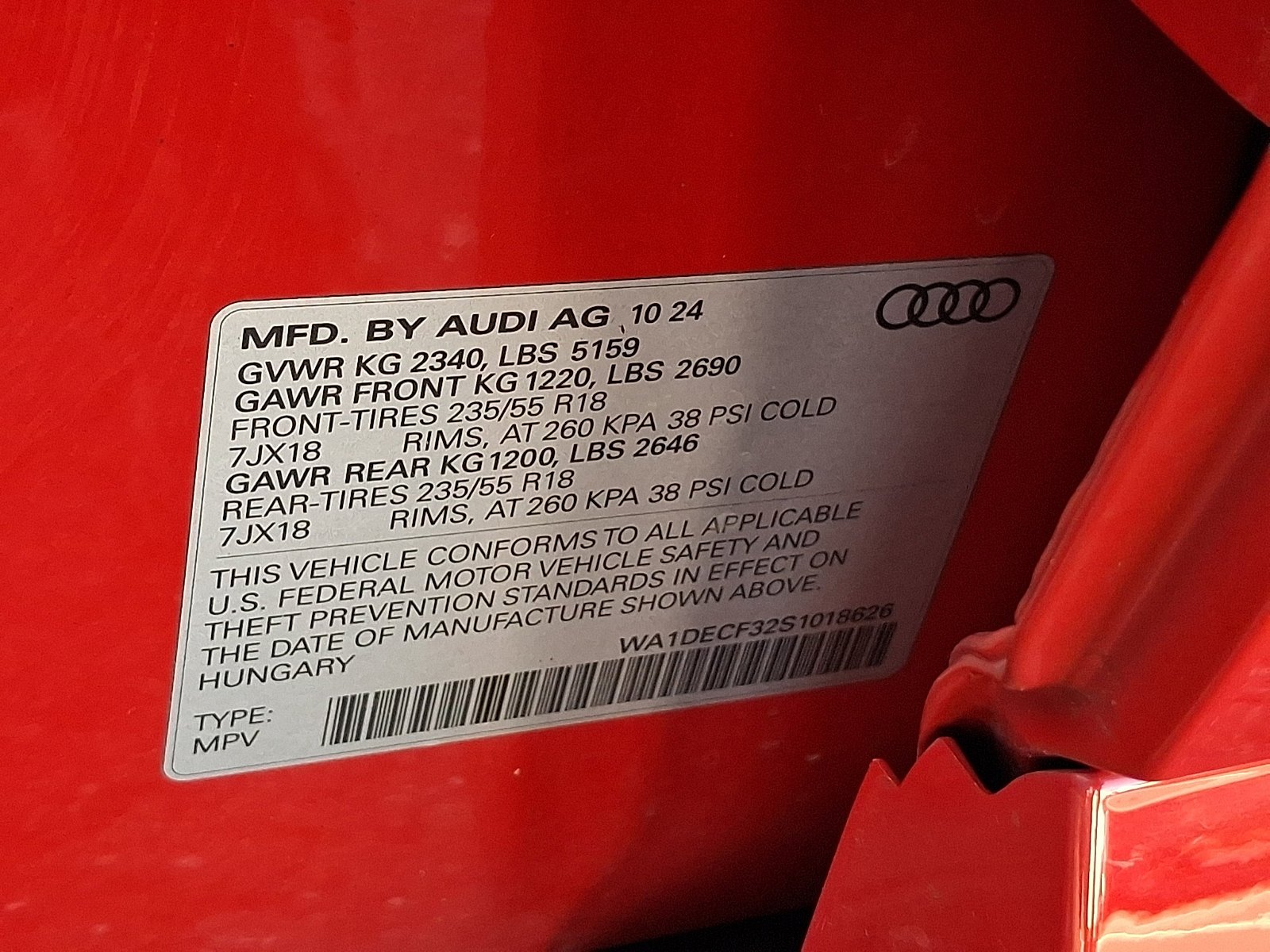 Used 2025 Red Audi S line Premium image 26