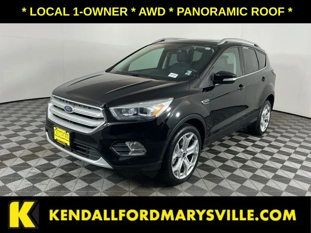 Used 2018 Shadow Black Ford Titanium image 1