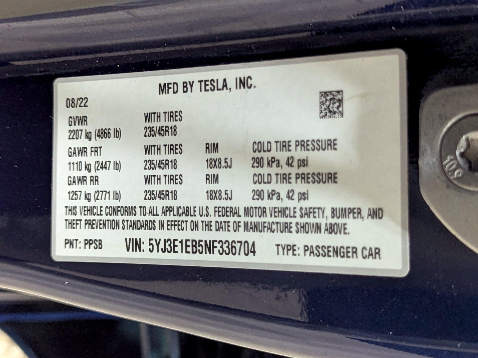 Used 2022 Blue Tesla Long Range image 27