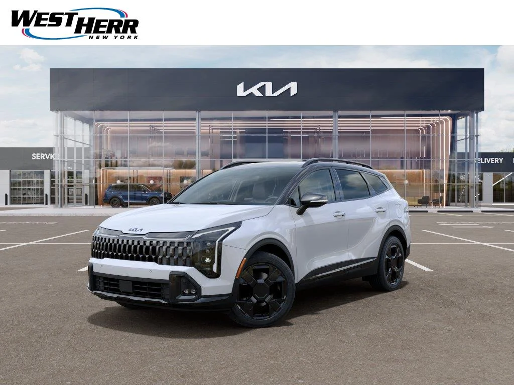 New 2027 Glacial White Pearl / Black Ro Kia X-Line image 1
