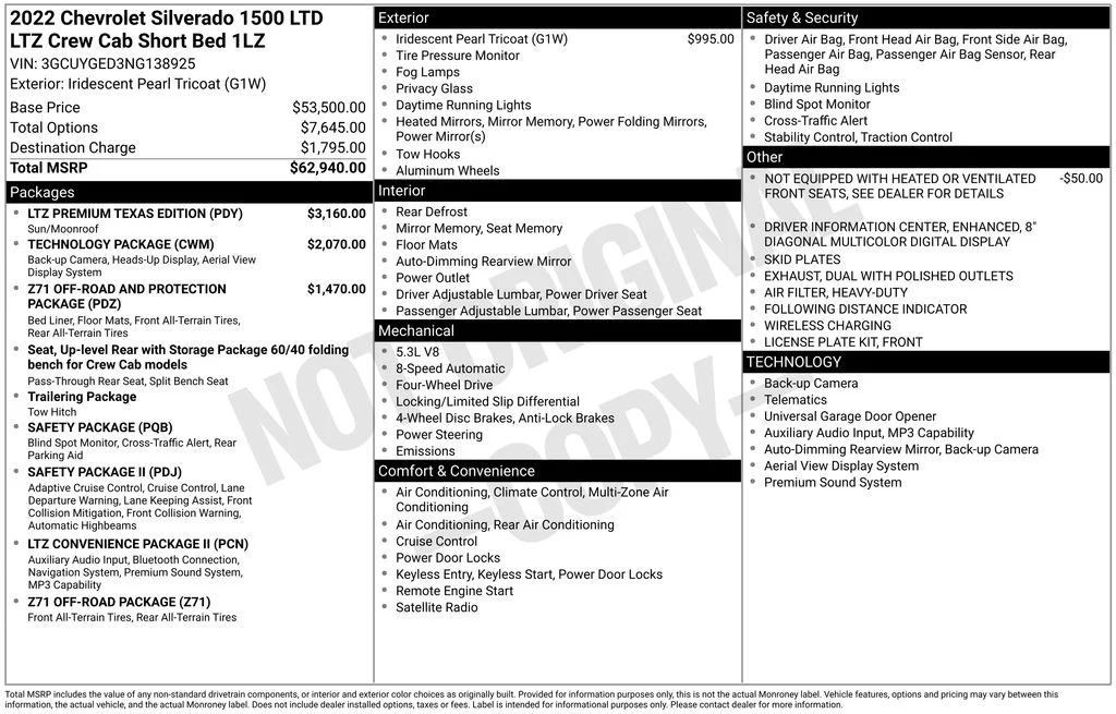 Used 2022 Beige Chevrolet LTZ image 21