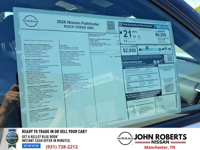 New 2026 Everest White Pearl TriCoat / Super Black Two-tone Nissan Rock Creek® image 19