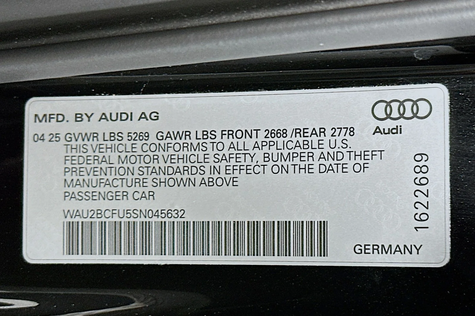 Used 2025 Mythos Black Metallic Audi Premium Plus image 24
