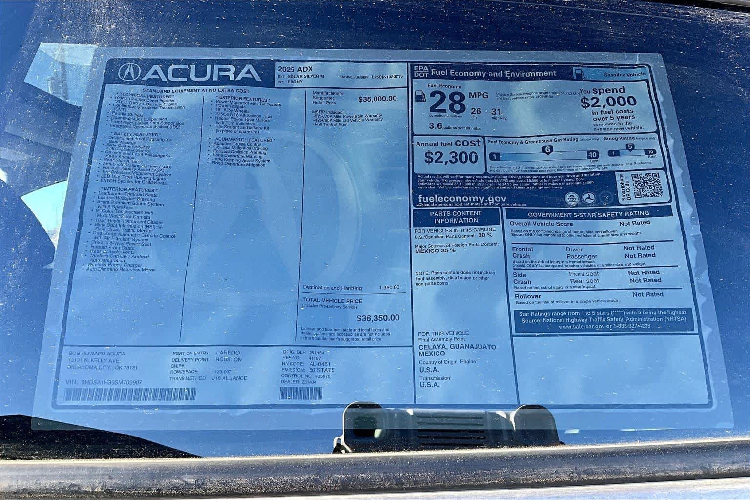 Certified Used 2025 Solar Silver Metallic Acura  image 20