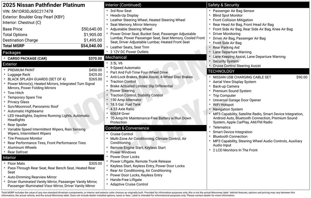 Certified Used 2025 Gray Nissan Platinum image 6