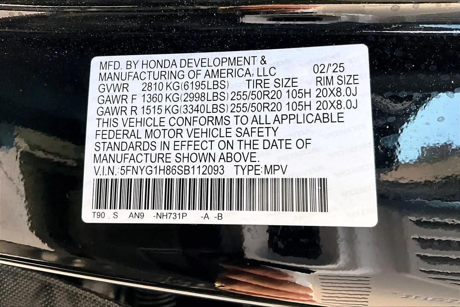 Certified Used 2025 Crystal Black Pearl Honda AWD Elite image 34