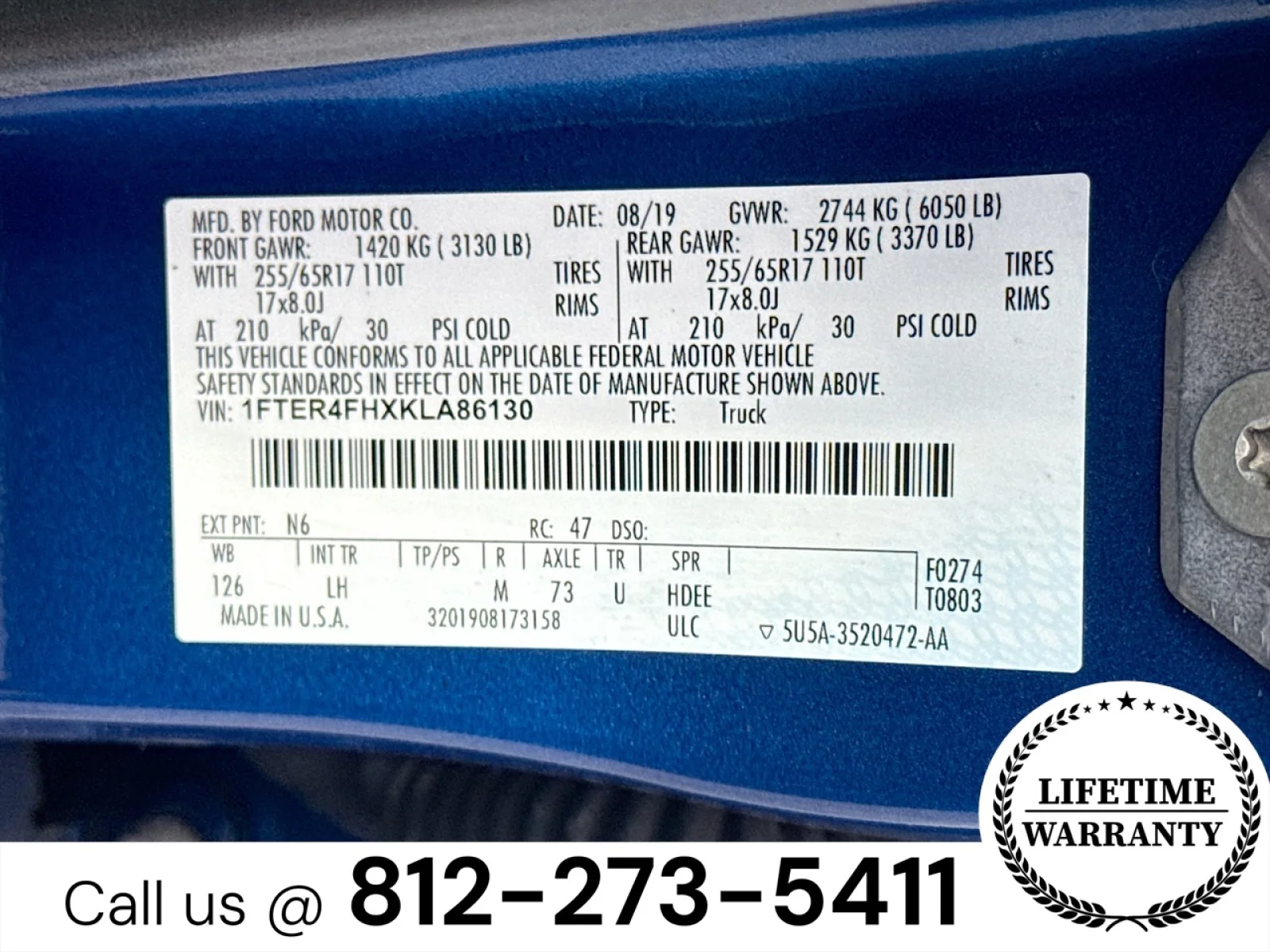 Used 2019 Blue Lightning Ford LARIAT image 29