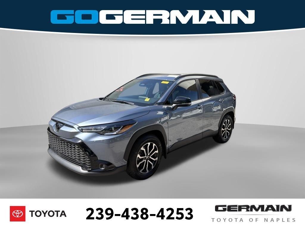Certified Used 2025 Blue Toyota Hybrid SE image 1