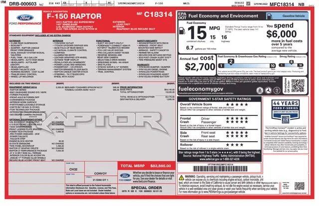 Used 2021 Gray Ford Raptor image 7