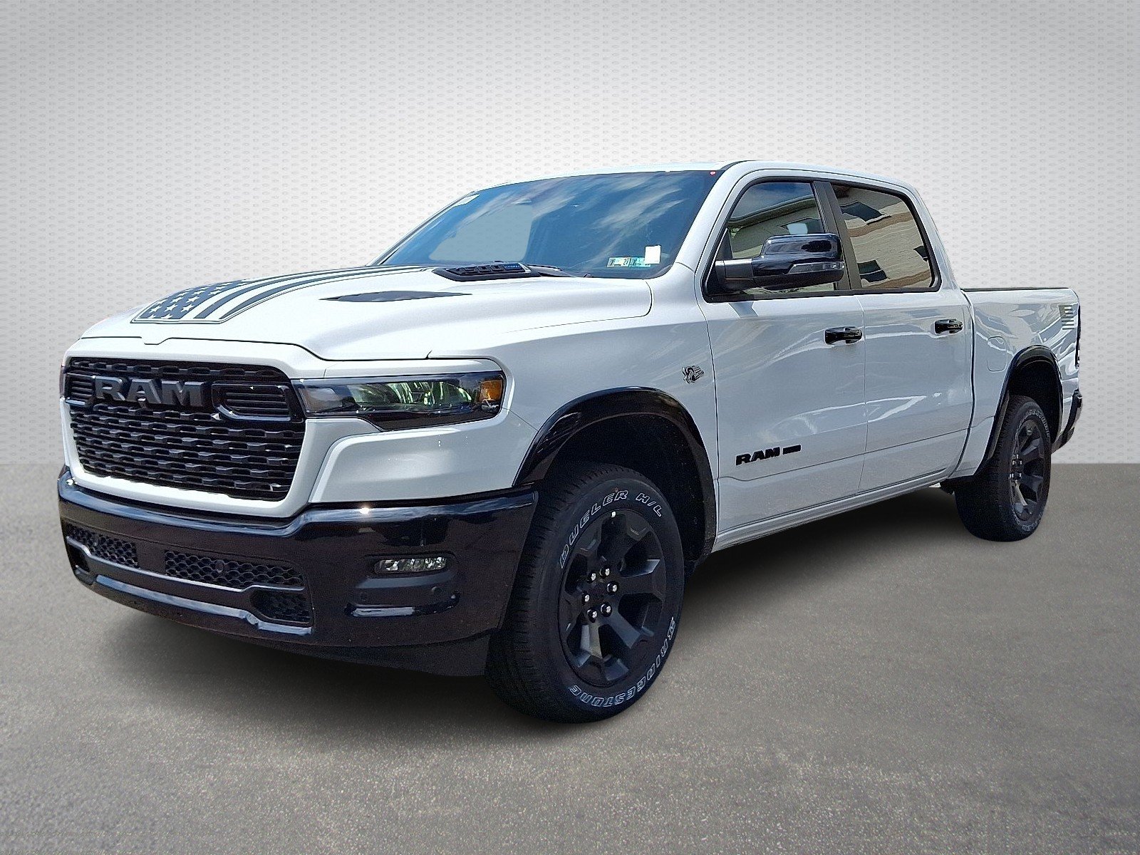 New 2026 Bright White Clear-Coat Exterior Paint RAM Big Horn Crew Cab 4x4 5