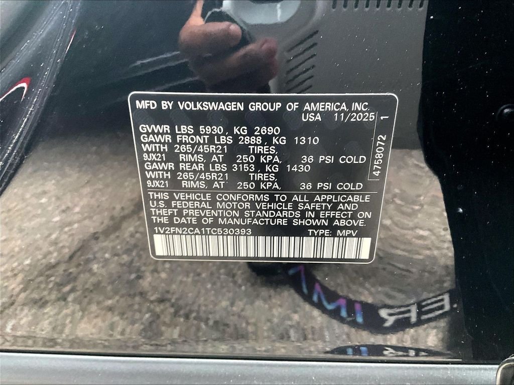 New 2026 Black Volkswagen 2.0T SEL Premium R-Line image 18