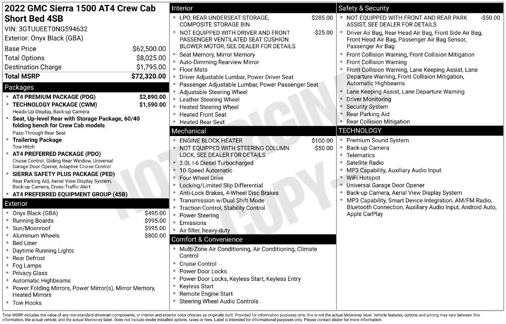 Used 2022 Black GMC AT4 image 26