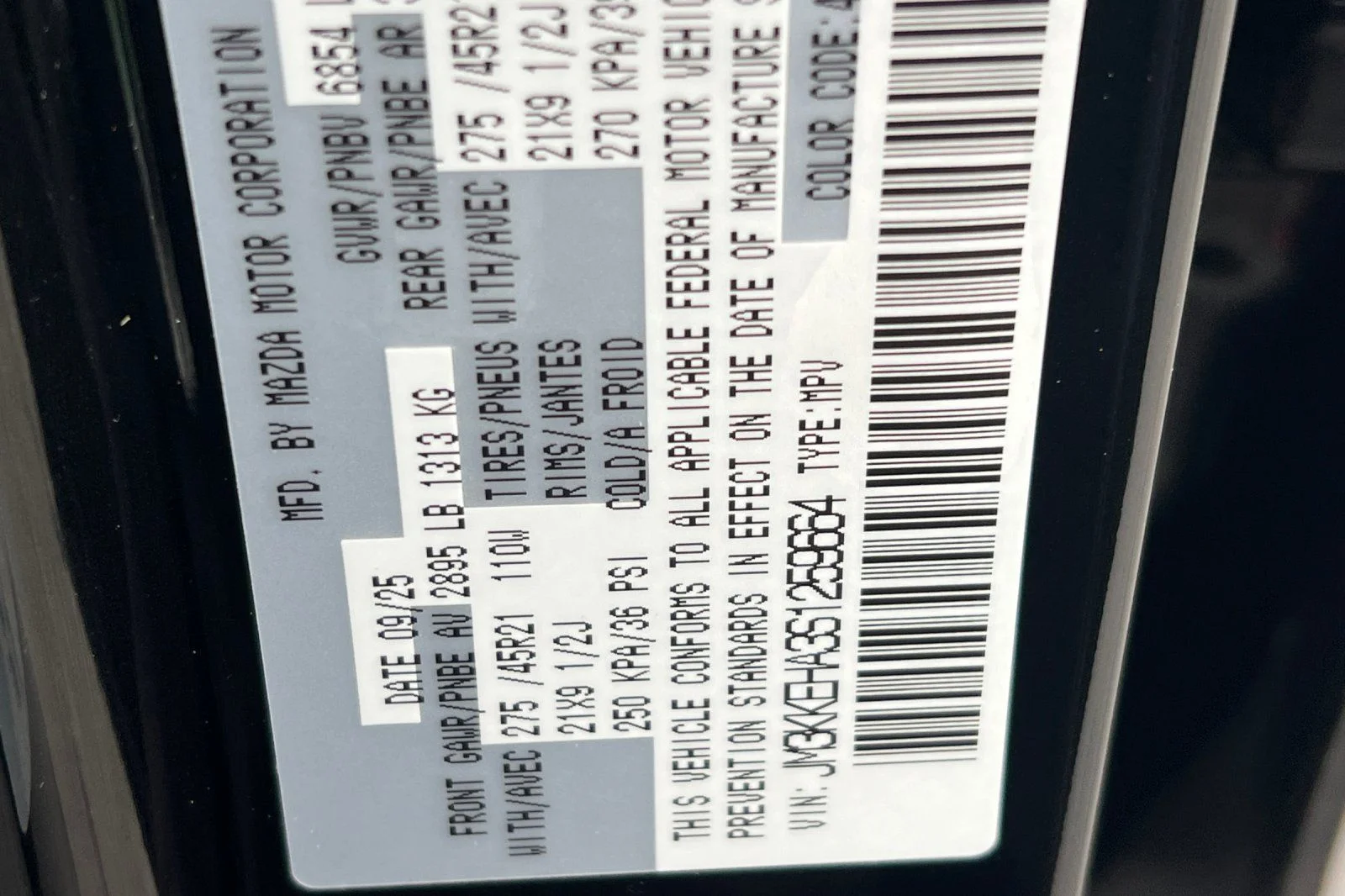 Certified Used 2025 Black Mazda Premium Plus image 28
