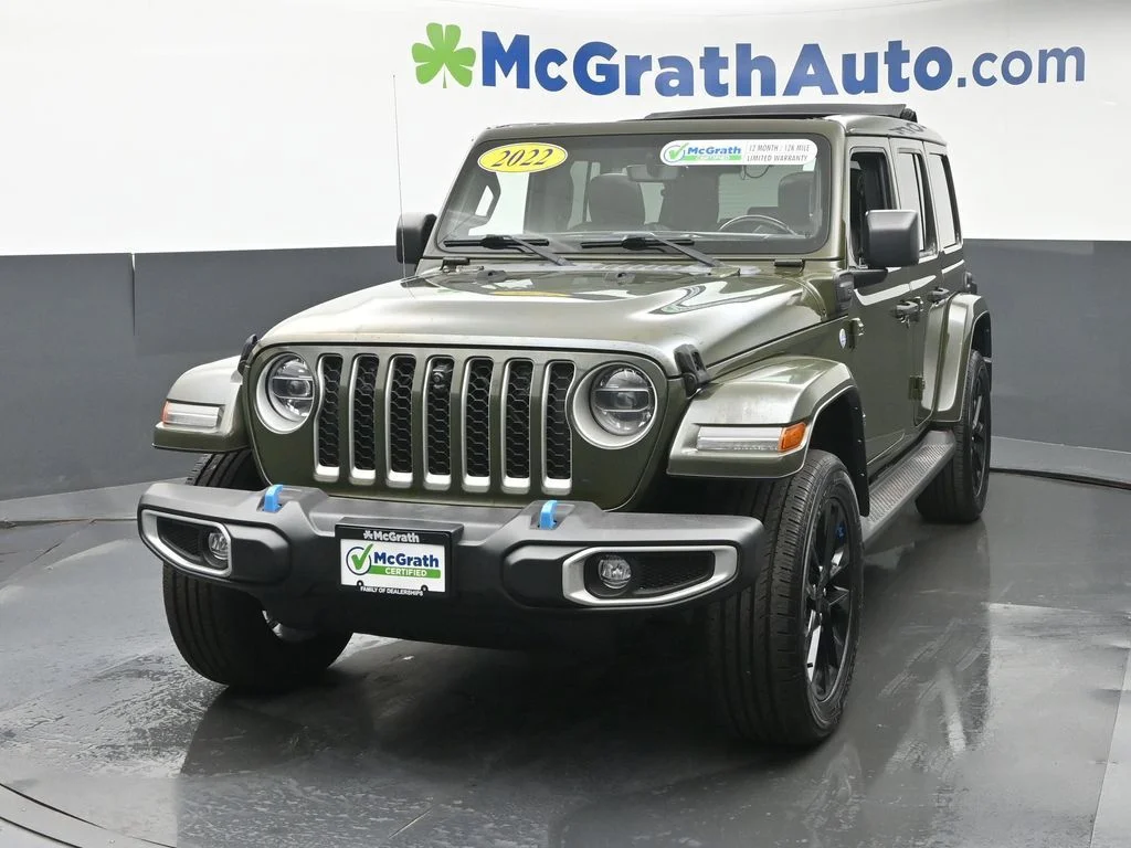 Used 2022 Green Jeep Unlimited Sahara 4xe image 23
