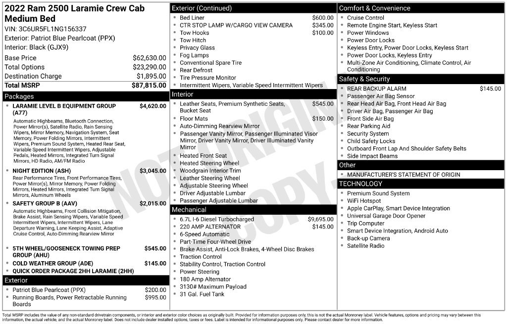 Used 2022 Blue Ram Laramie image 18