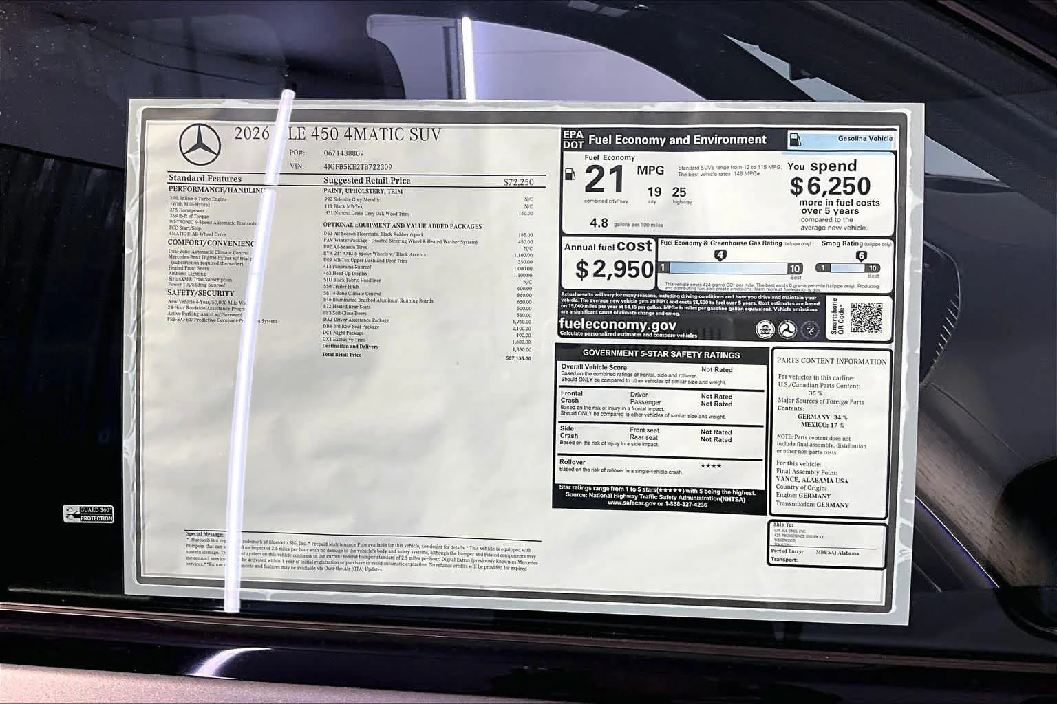 New 2026 Selenite Grey Metallic Mercedes-Benz GLE 450 image 18