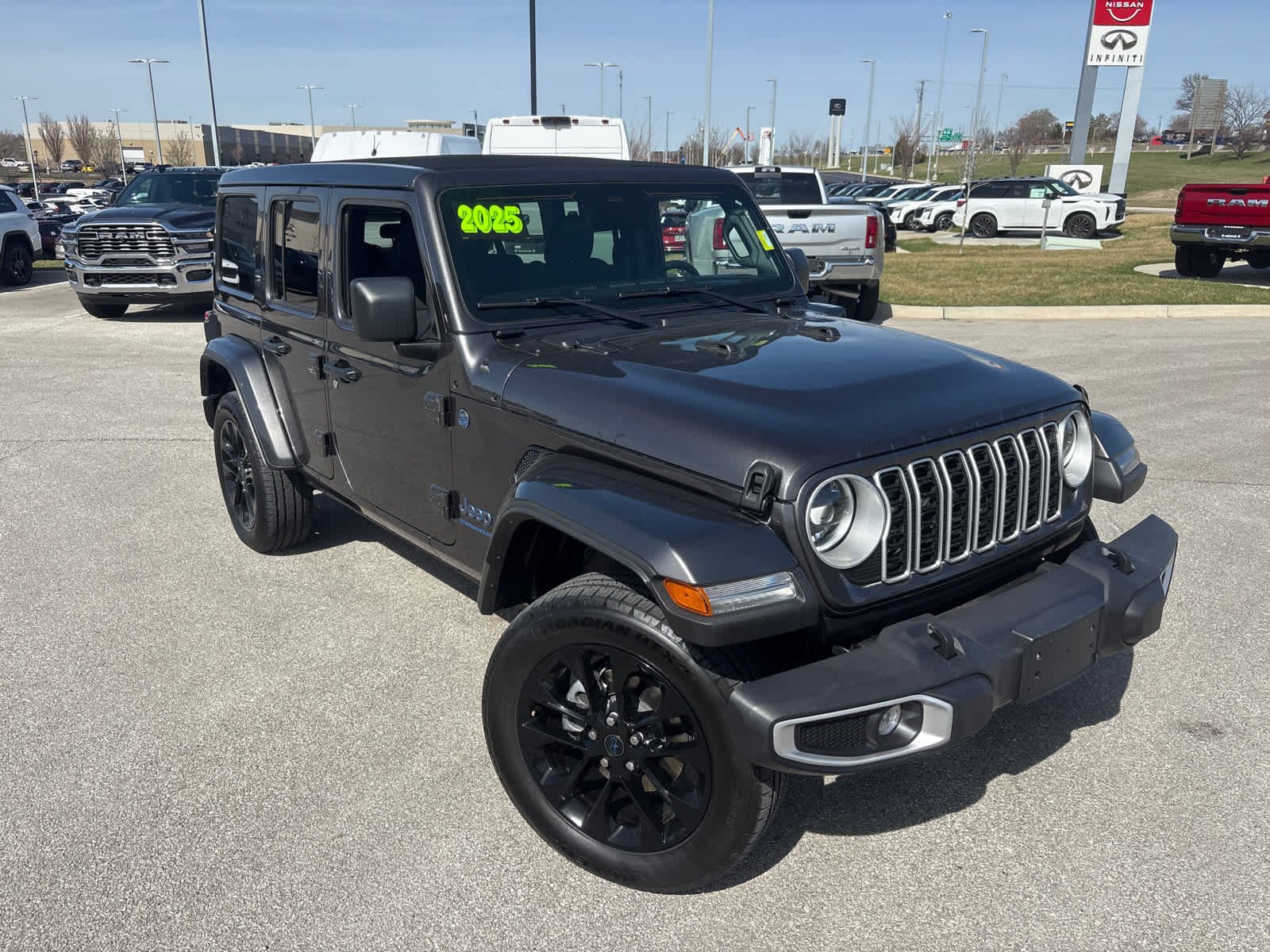 Used 2025 Jeep Wrangler 4xe Sahara 4XE with VIN 1C4RJXP65SW600519 for sale in Shawnee, KS