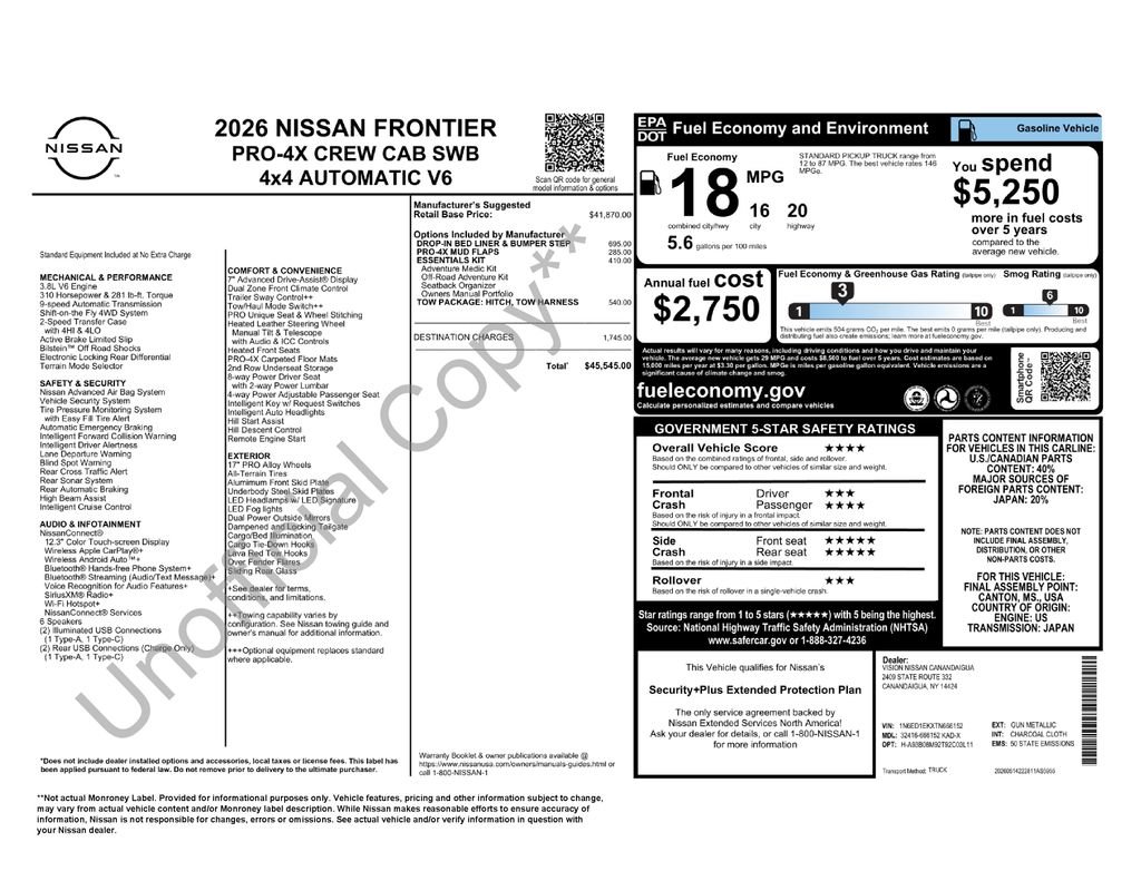 New 2026 Gray Nissan PRO-4X image 6