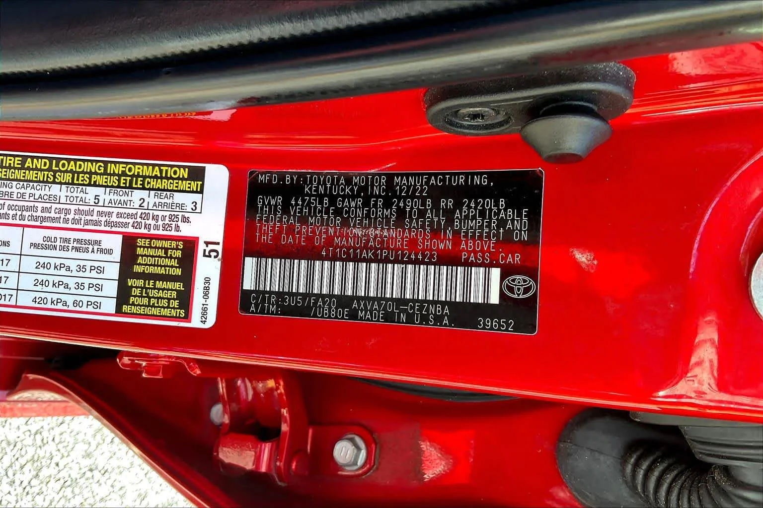 Certified Used 2023 Supersonic Red Toyota LE image 32