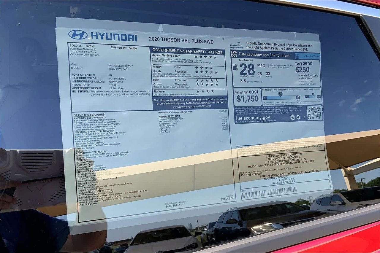 New 2026 Ultimate Red Hyundai SEL Plus FWD image 18