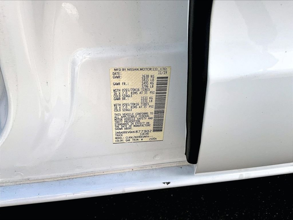 Used 2019 White Nissan SV image 27