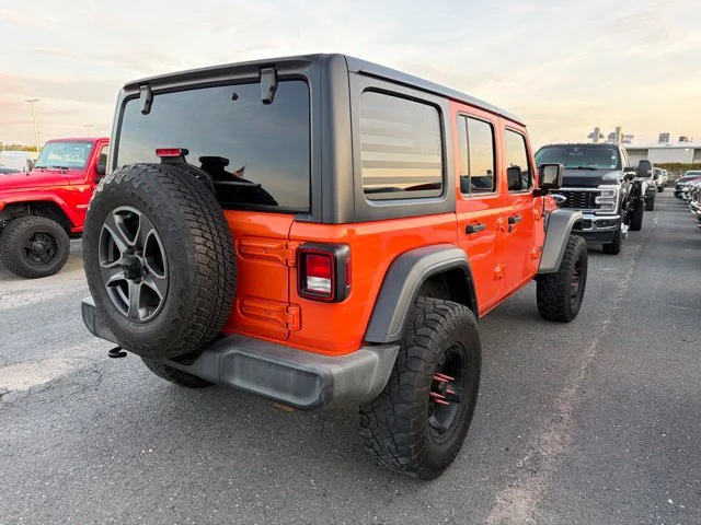 Used 2018 Orange Jeep Unlimited Sport S image 4