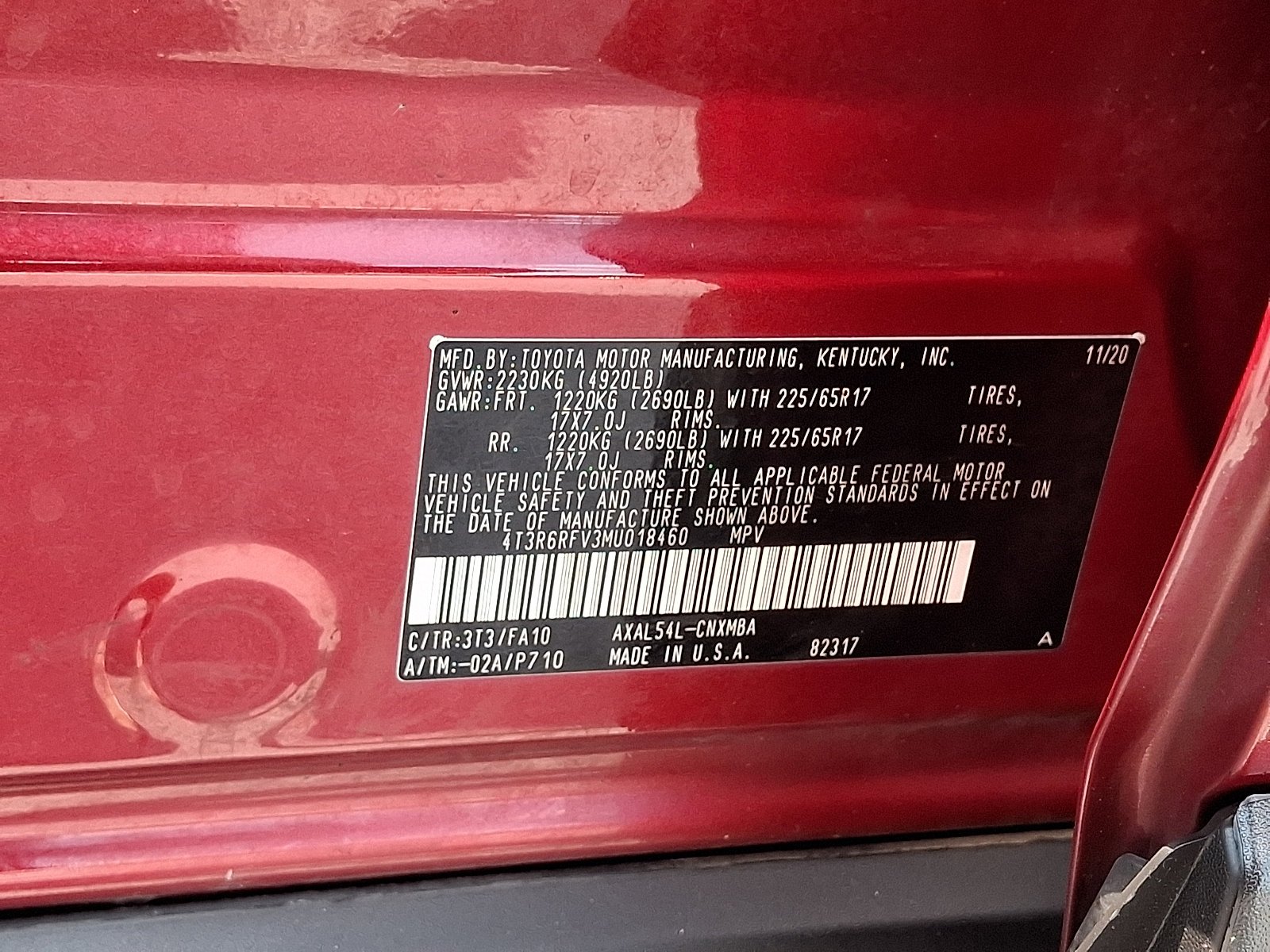 Used 2021 Ruby Flare Pearl Toyota Hybrid XLE image 27