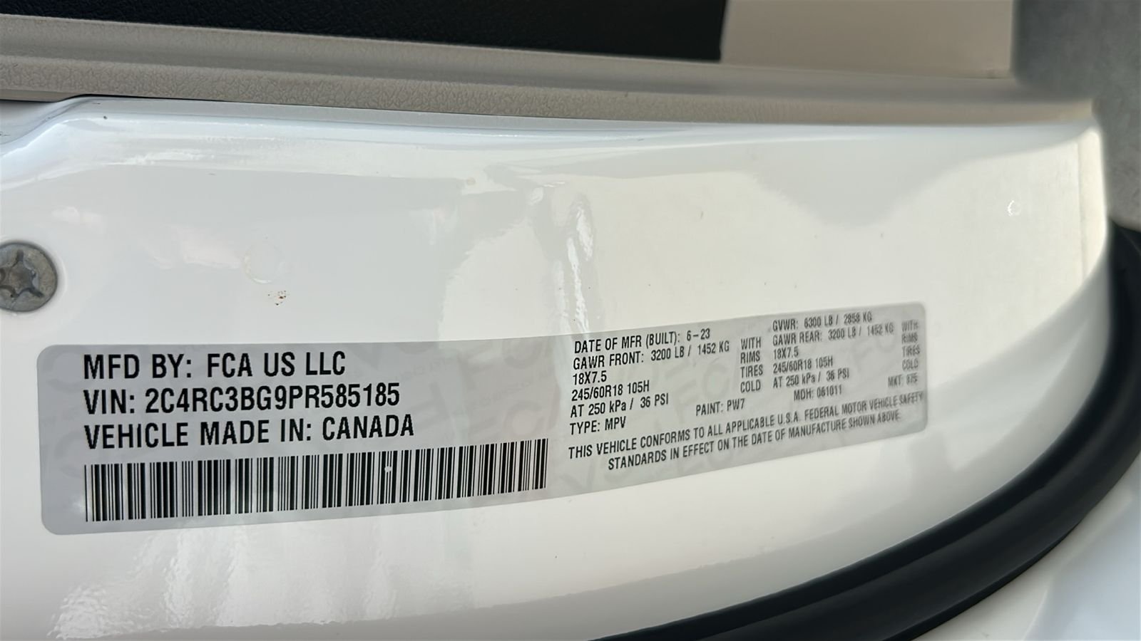 Certified Used 2023 White Chrysler Touring L image 33