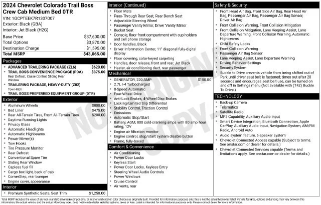 Used 2024 Black Chevrolet Trail Boss image 19