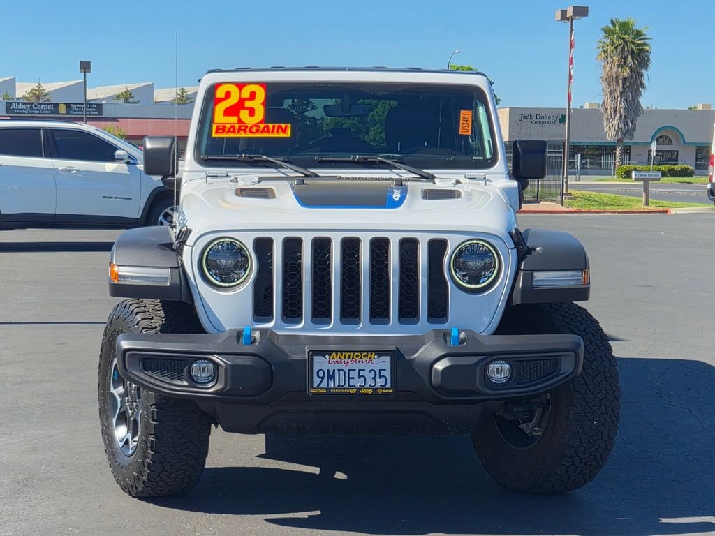 Certified 2023 Jeep Wrangler 4xe Rubicon 4XE with VIN 1C4JJXR65PW661855 for sale in Antioch, CA
