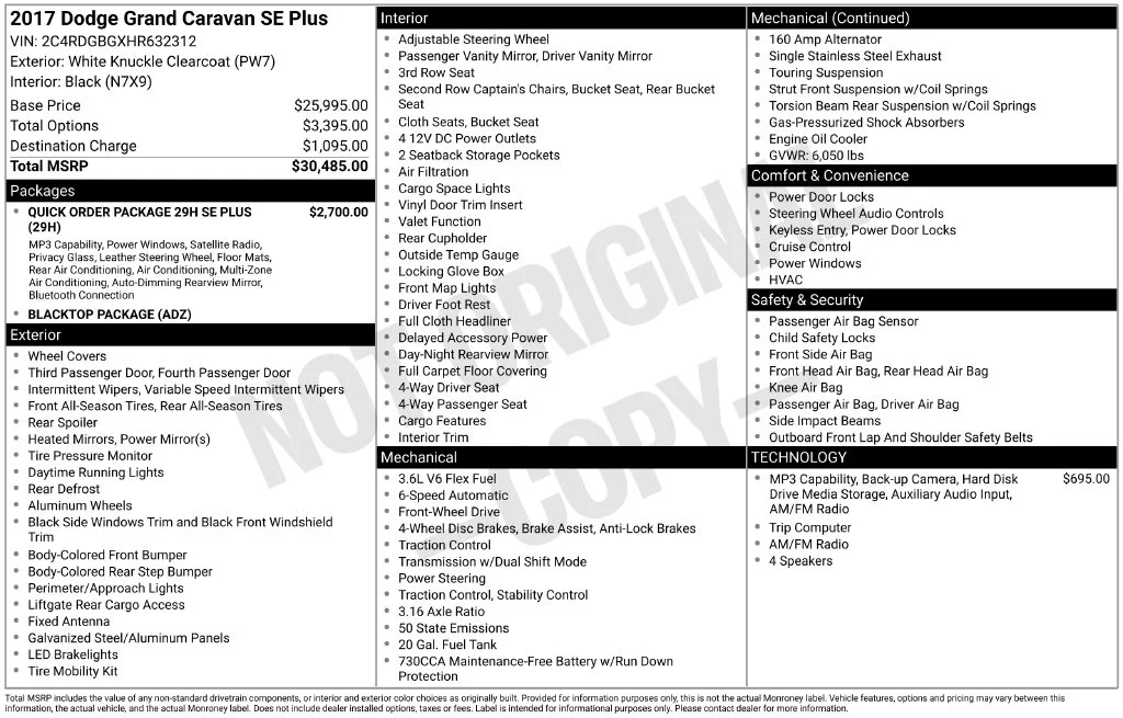 Used 2017 White Dodge SE Plus image 8