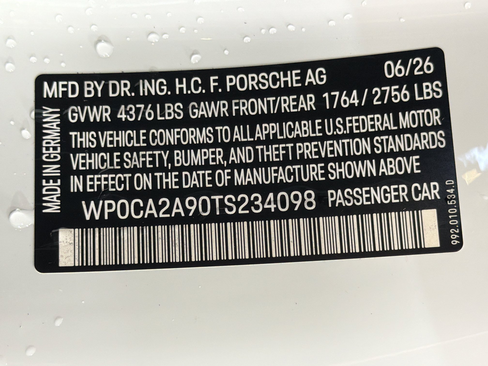 New 2026 White Porsche Carrera T image 40