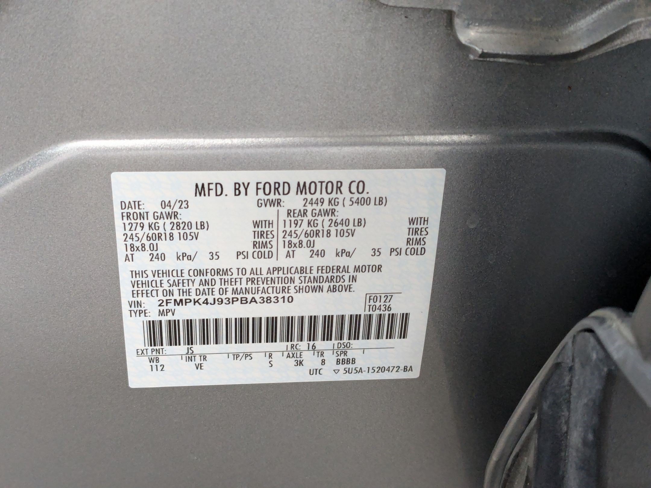 Used 2023 Silver Metallic Ford SEL image 24