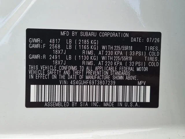 New 2026 CRYSTAL WHITE PEARL Subaru Sport image 50