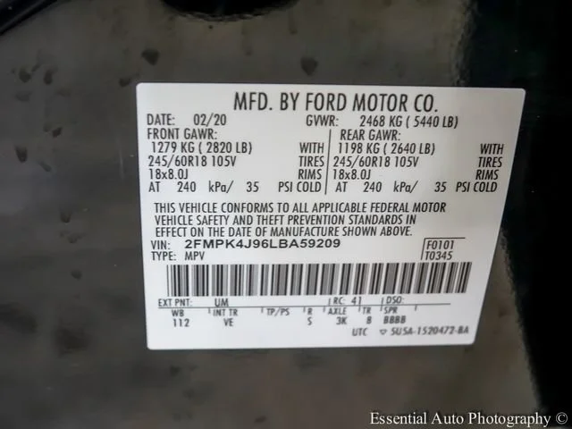 Certified Used 2020 Black Ford SEL image 21